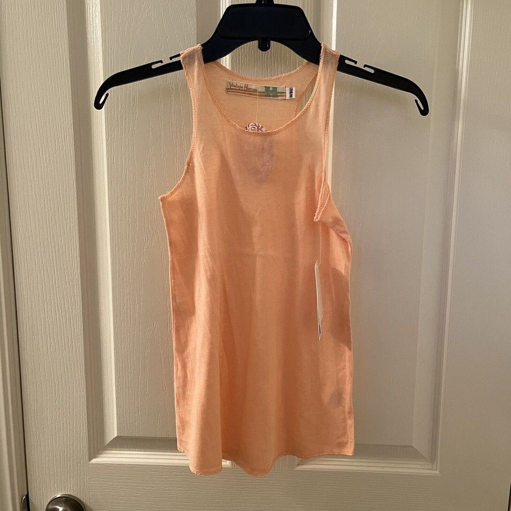 Vintage Havana Racerback Tank Top Peach Girls Size Medium 10-12 NWT